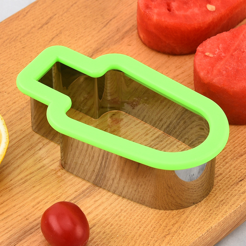 Creative stainless steel watermelon slicer popsicle shape slicer watermelon ice cream mold split slicer wholesale