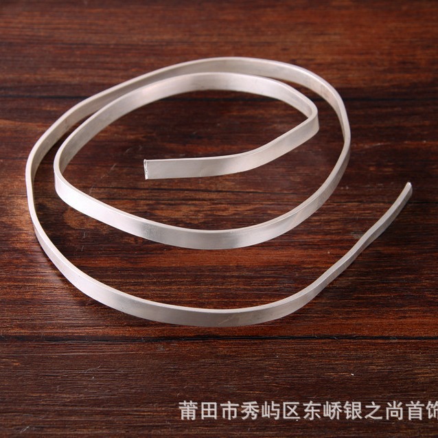 Pure Silver 9999 Semi-Finished Silver Piece Sterling Silver Bracelet DIY Ring Silver Bar Handmade Silver Jewelry Processing Silver Material