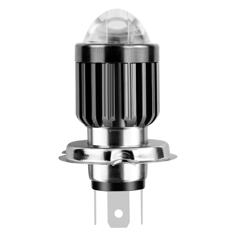 Motorcycle headlight H4 three-grip BA20D two-claw H6 white yellow two-color super bright headlight lens 3570