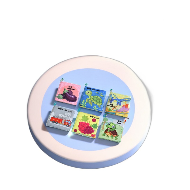 Cross-Border Amazon Cloth Book Set Early Education Cognitive Enlightenment Three-Dimensional Washable Tear-Resistant Sound Baby Toy