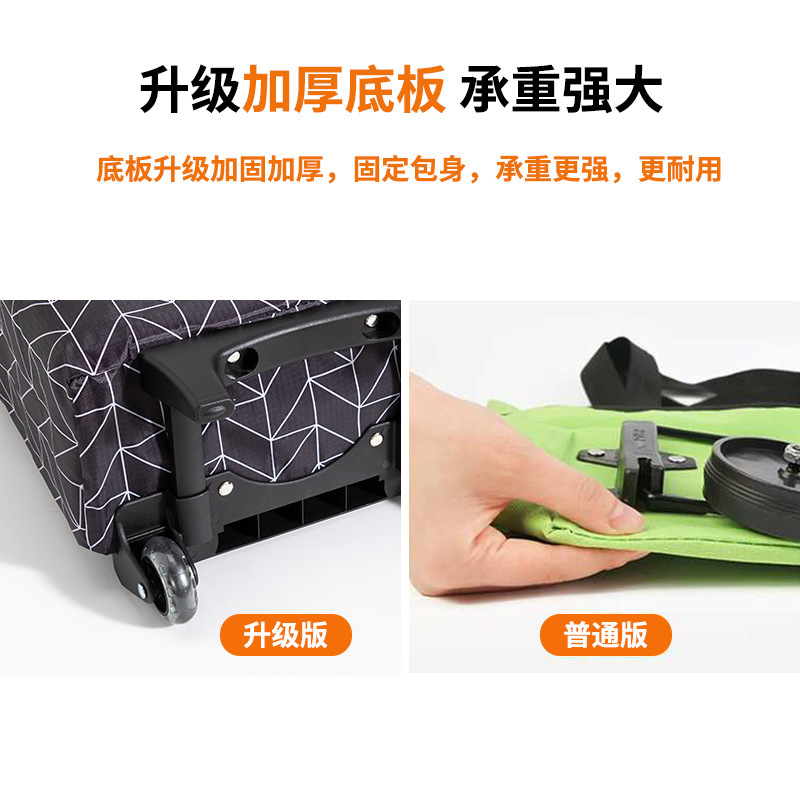 Trolley Shopping Cart Supermarket Grocery Shopping Trolley Portable Foldable Trailer Home Shoulder Express Trolley