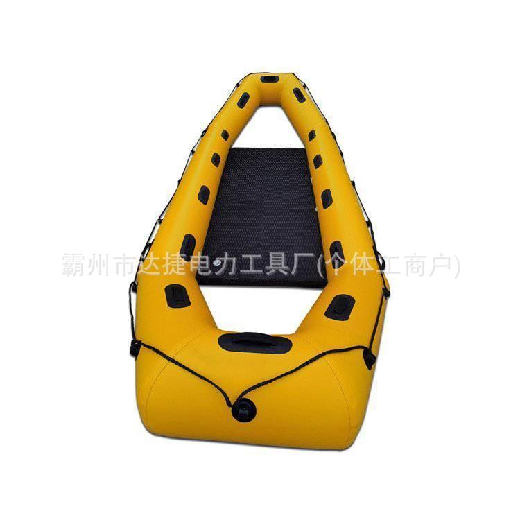 Inflatable Thin Ice Rescue Raft on the Water, Inflatable Ice Emergency Life Raft, Portable Foldable Rubber Boat