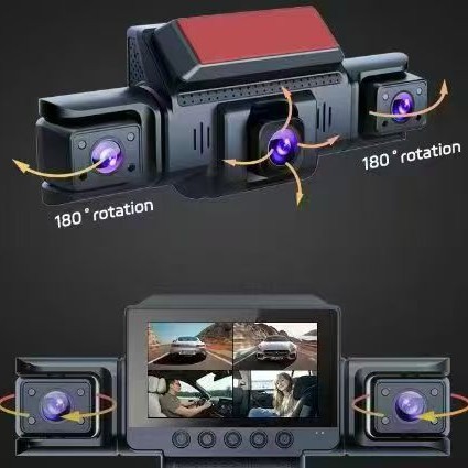 Car Dvr Starlight Night Vision Rearview Mirror Hd Driving Recorder Front and Rear Cross-Border Factory Wholesale