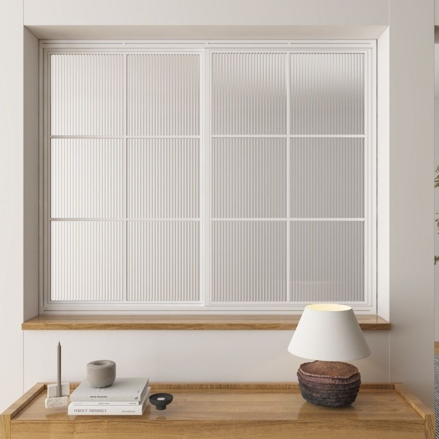 French-Style Retro Cream Indoor Partition Sliding Casement Window Living Room Room Decoration Window Studio Props Landscaping