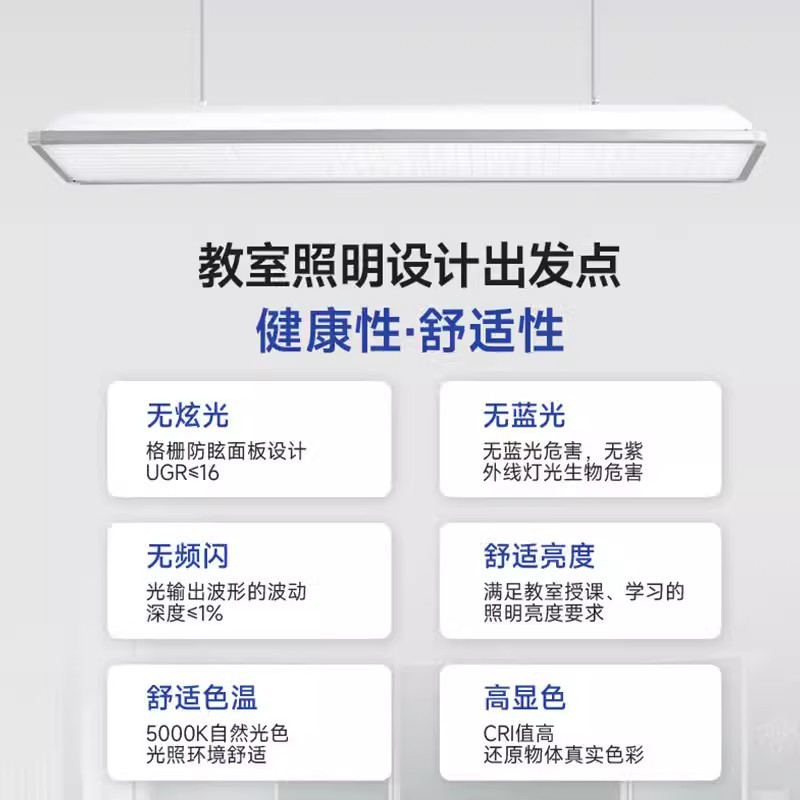 Pfafaps Campus Grille Classroom Lamp Blackboard Lamp Led Eye Protection School Education Lighting