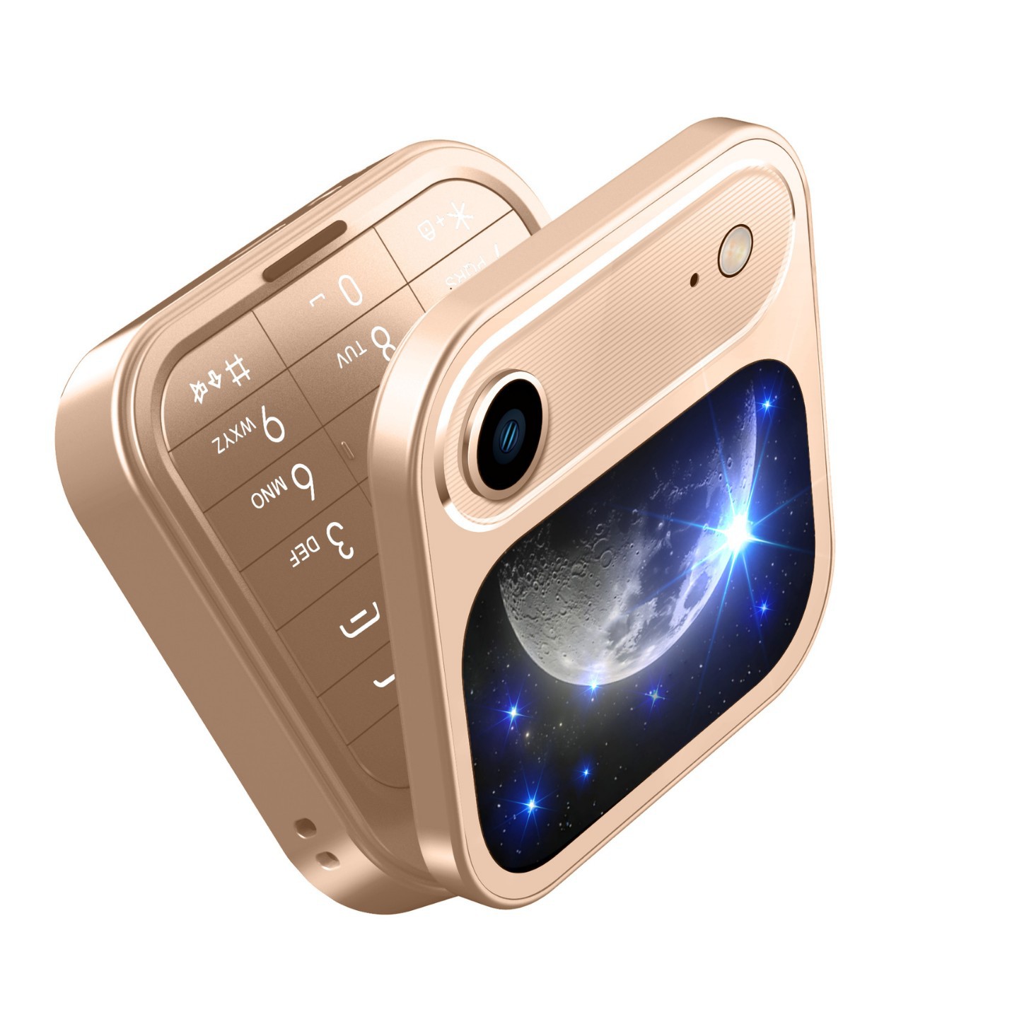 New I17 Air Mobile Phone Orange Cross-Border Hot Sale Foreign Language Foldableing Flip Button Backup Mobile Phone Multi-Language