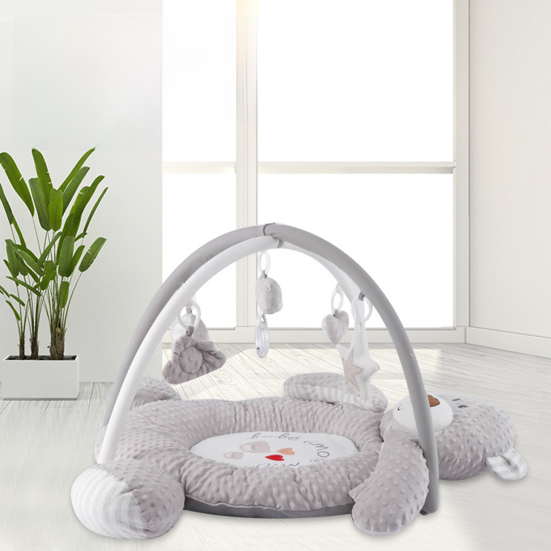 Factory direct baby music game blanket baby cloth crawling mat 3D bean massage ball baby play mat