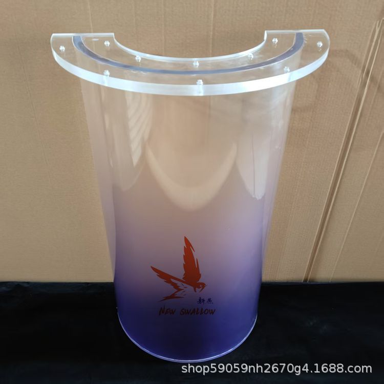 Gradient Acrylic Table Foot Transparent Stripe Water Wave Bracket Support Leg Semi-Round Table Foot Customized by Manufacturers