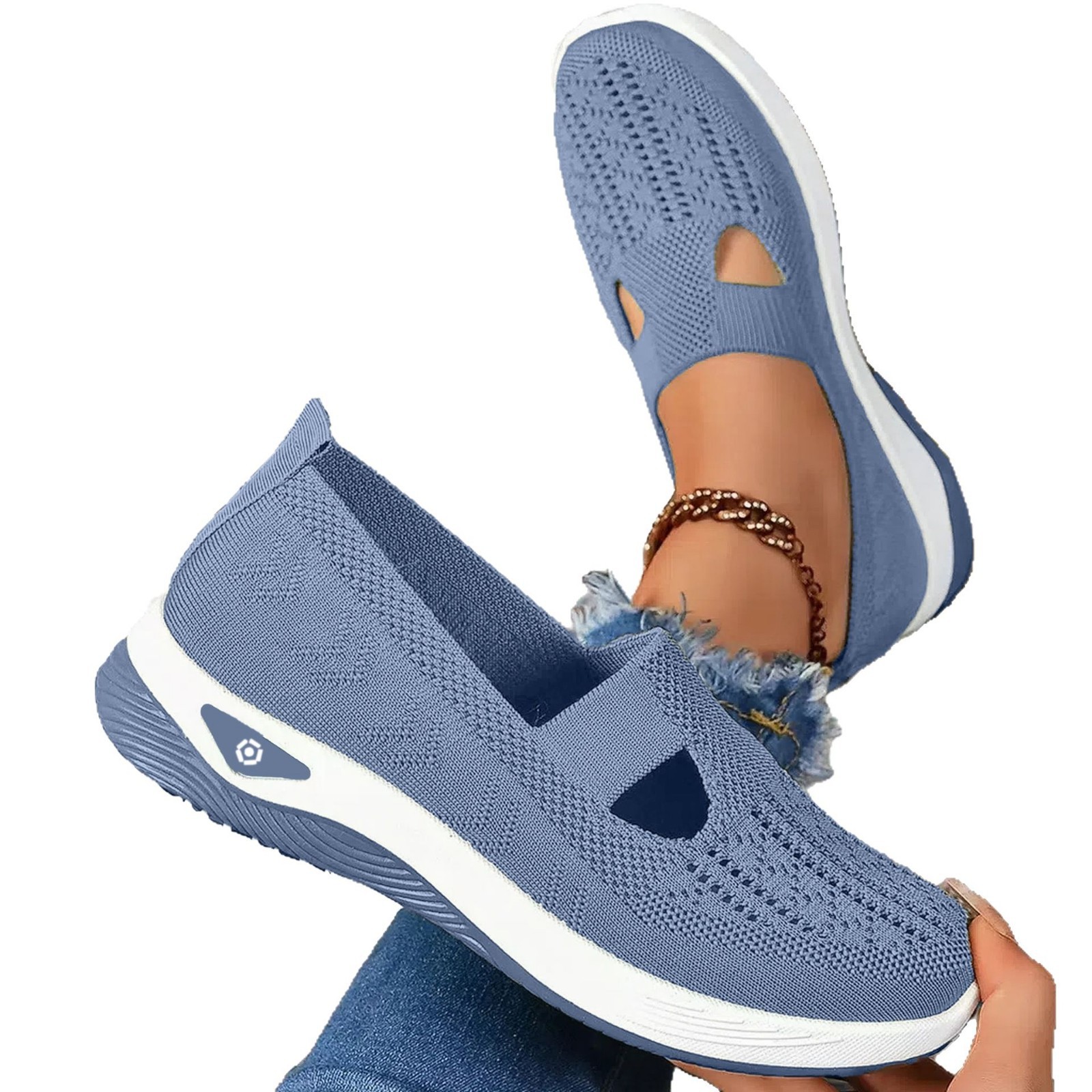 Cross-Border Dropshipping Mom Shoes, Summer Breathable Sandals, Non-Slip Soft Soles, Elderly Shoes, Women's Casual Shoes, Middle-Aged and Elderly Walking Shoes