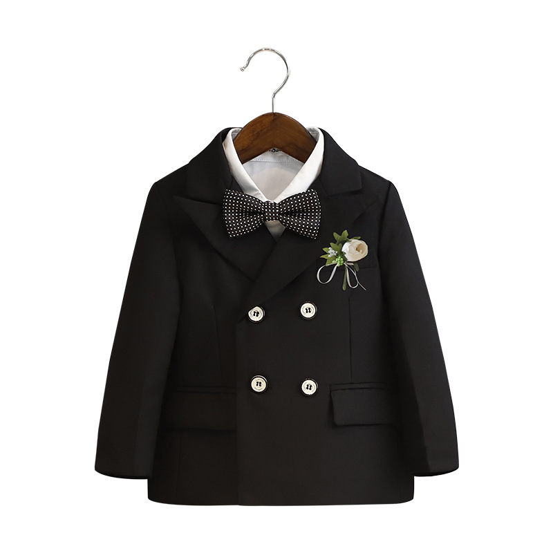 Boys' Small Suit Suit 2023 Spring Children's Photography Catwalk Suit Little Flower Girl Wedding Banquet Costume