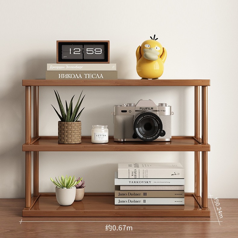 Desktop Storage Rack Desk Office Bookshelf Table Small Multi-Layer Simple Cup Holder Dining Table Book Storage Rack High