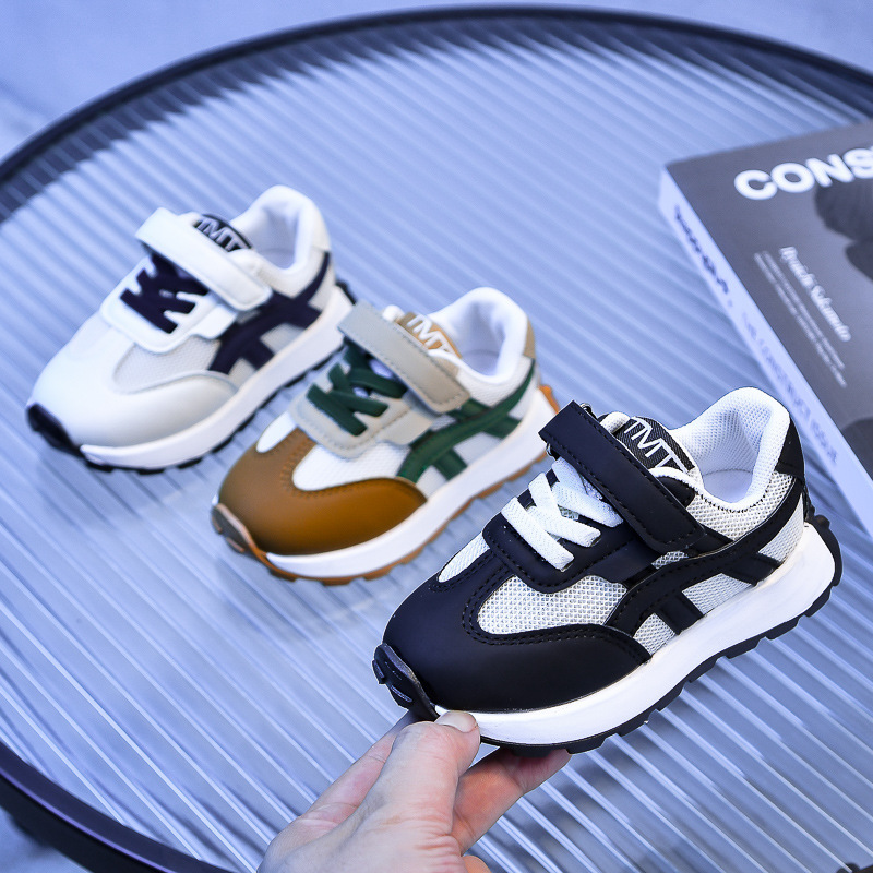 Girls' Sports Shoes 2025 Spring and Autum New Mesh Breathable Kidsren's Dad Shoes Boys' Soft-Soled Casual Running Shoes