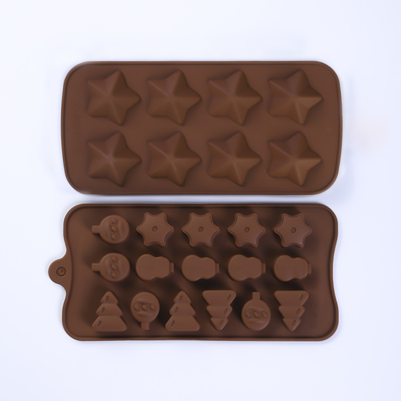 Cross-Border Multi-Style Cartoon Silicone Chocolate Mold Numbers and Letters DIY Baking Mold Fudge Ice Cube Mold