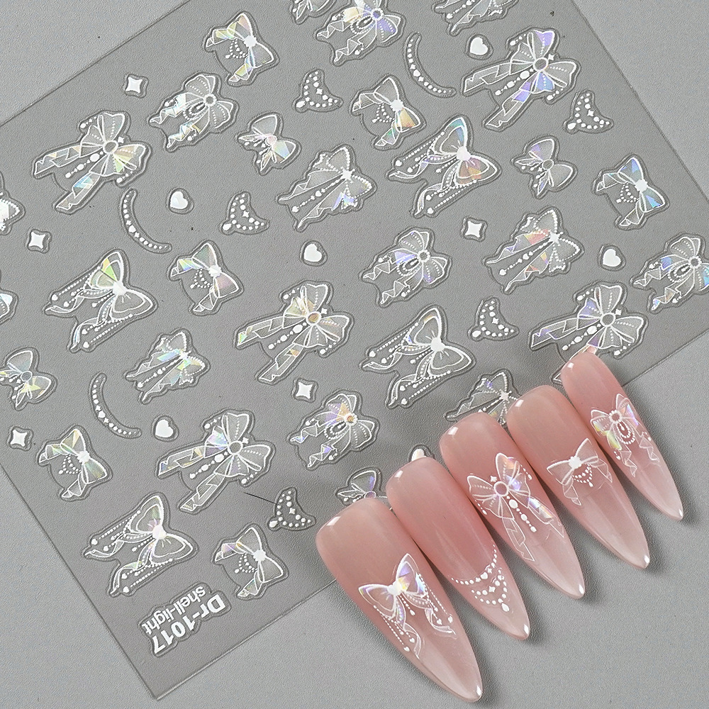 Наклейки для ногтей Redanco 5D с рельефным изображением, популярная серия Bow, стерео-декор для ногтей