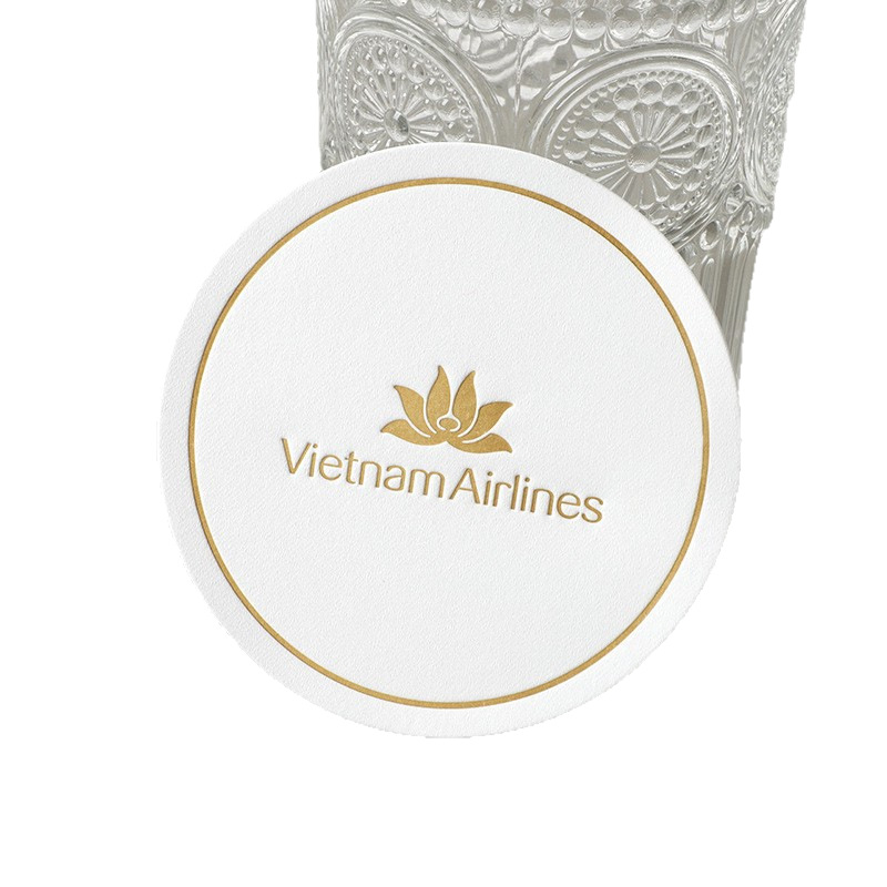Bar Ktv Hotel Hotel Cafe Paper Coaster Wholesale Paper Disposable Absorbent Paper Coaster with Logo