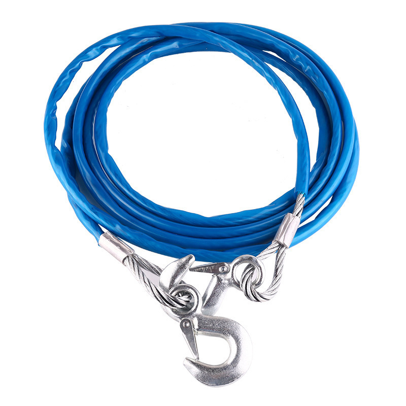 Direct sales car supplies strong steel wire trailer rope traction trolley rope rescue rope trolley belt self-rescue rope 5 M 4 m