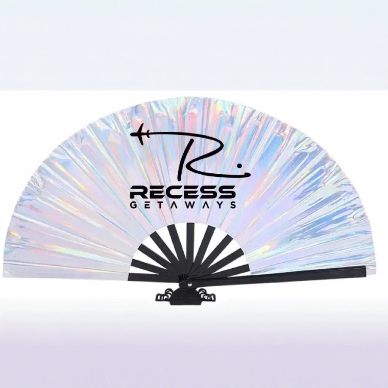 33.33cm Color Face Kung Fu Fan Black Bone Plastic Tai Chi Fan US Dollar Fan Fluorescent Fan Cross-border Color Cloth Fan Amazon Explosions