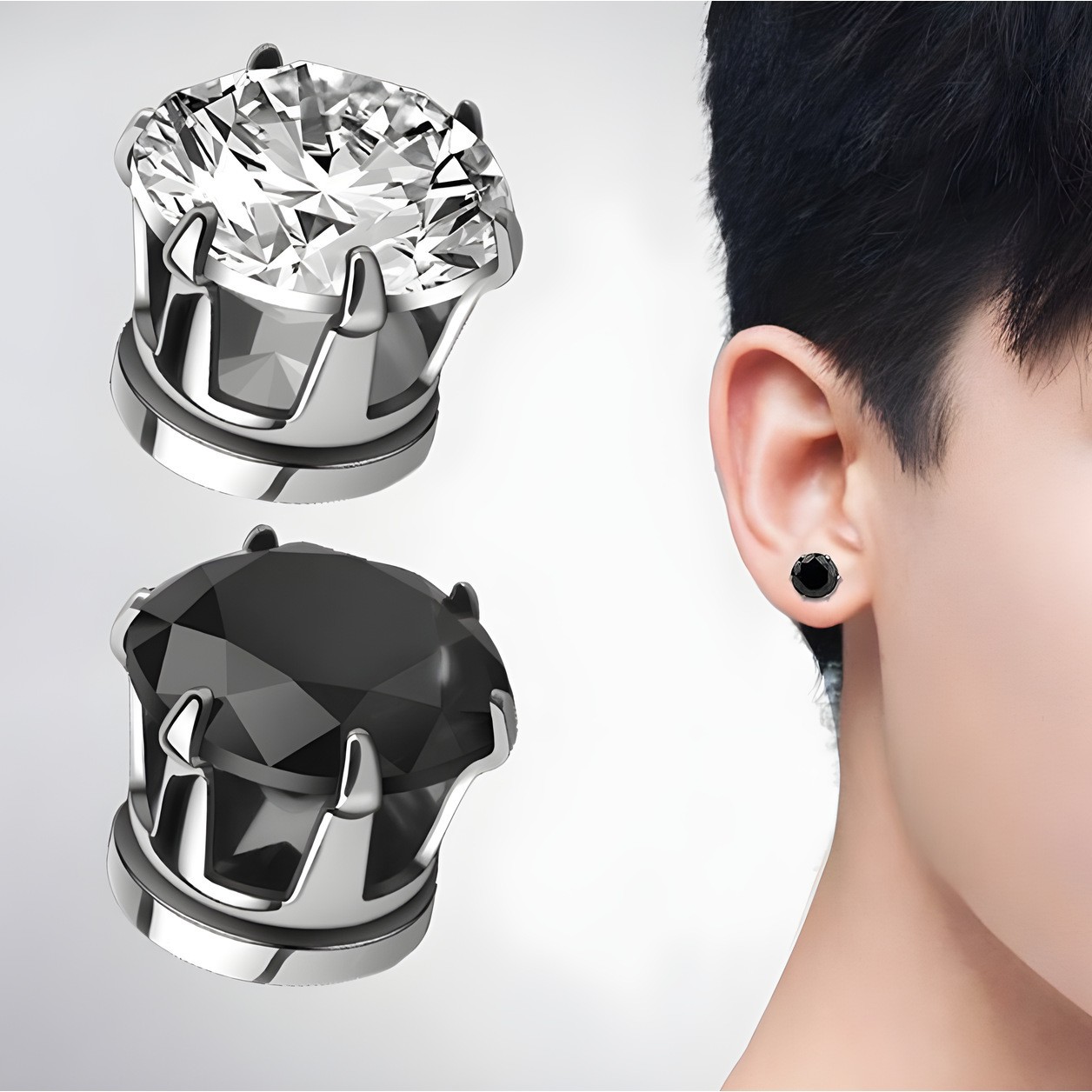 Flash Magnet Cochlear Nail Without Piercing Magnetic Suction Design Unisex Zircon Ear Bone Clip Without Piercing Magnetic Suction Ear