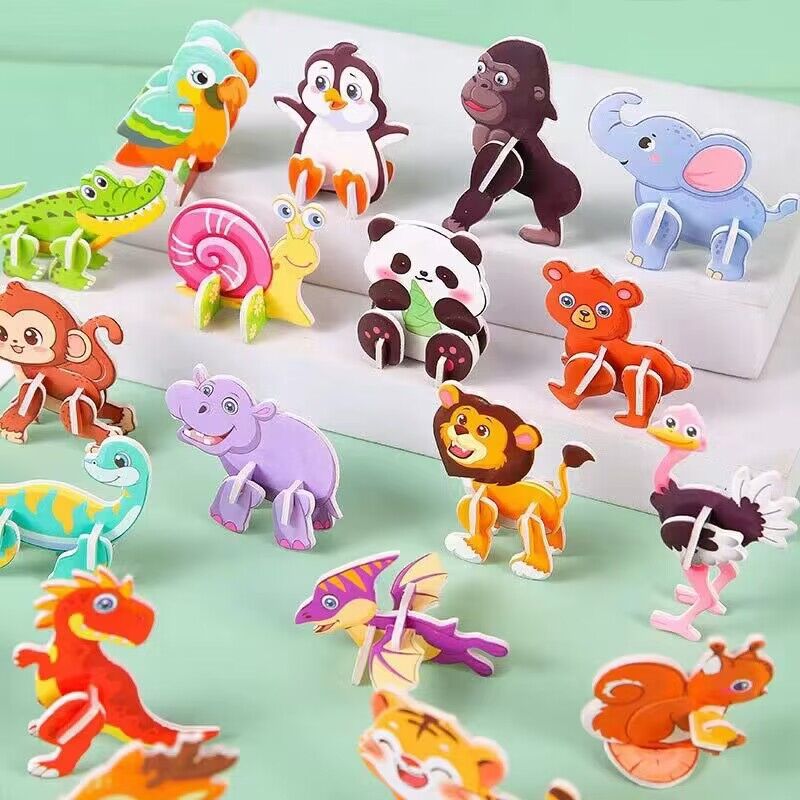 3D Fun Insect Stereo Puzzle Children's Educational Assembled Toys Kindergarten Diy Handmade Gift Small Gift Batch