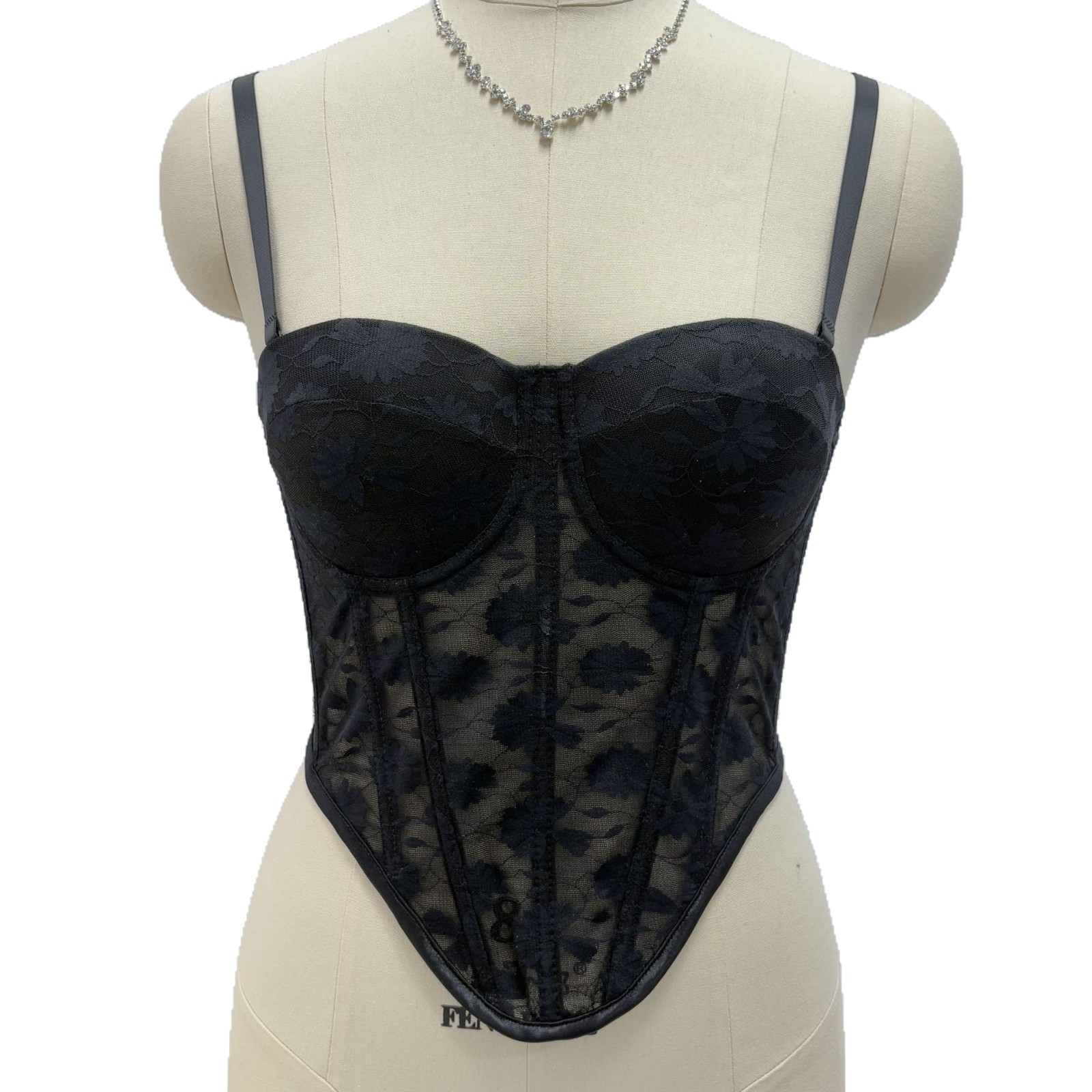 Wholesale Custom Mesh Fishbone Bra Jacquard Lace Women's Vest Foreign Trade Sexy Camisole Vest-Style Bra Push-Up