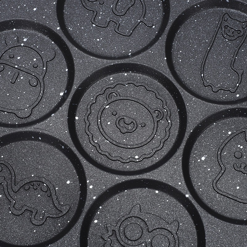 Seven-hole Small Animal Fried Egg Pan Non-stick Pan Household Egg Hamburg Egg Dumpling Pan Breakfast Artifact Pancake Baking Pan Wholesale