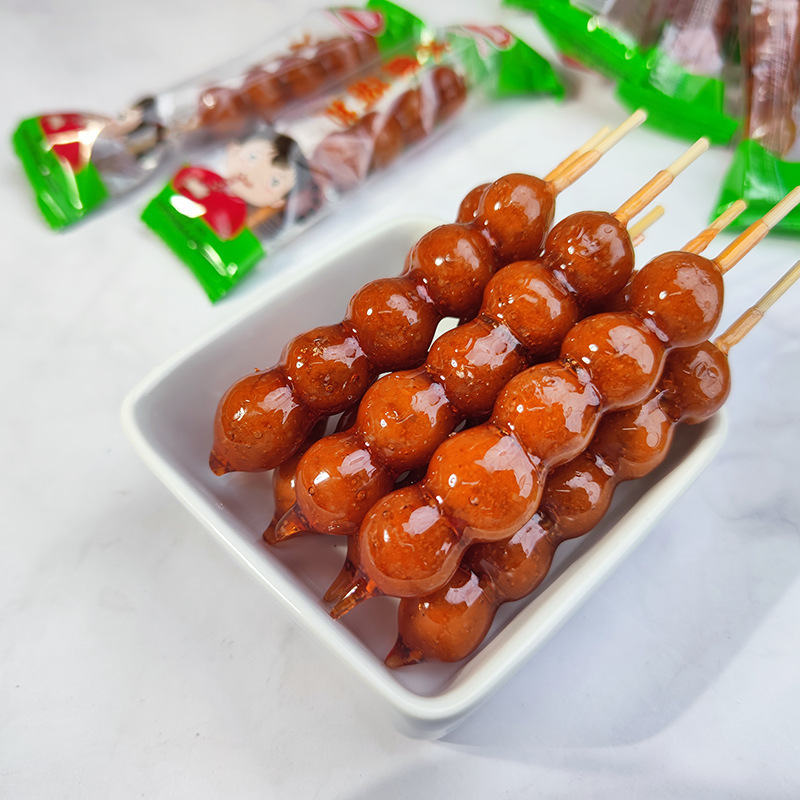 Tiktok Shang Chao Same-style Sugar-Coated Berry Hawthorn Ball Net Celebrity Children's Stall Leisure Snacks Hawthorn Products Fruit Cake