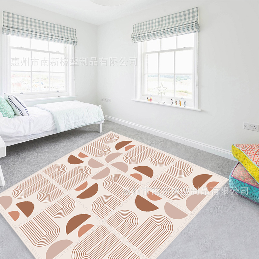 Boho Baby Factory Custom Foam Eva Splicing Coated Printed Pattern Floor Mat Climbing Mat 60X60 Crawling Mat