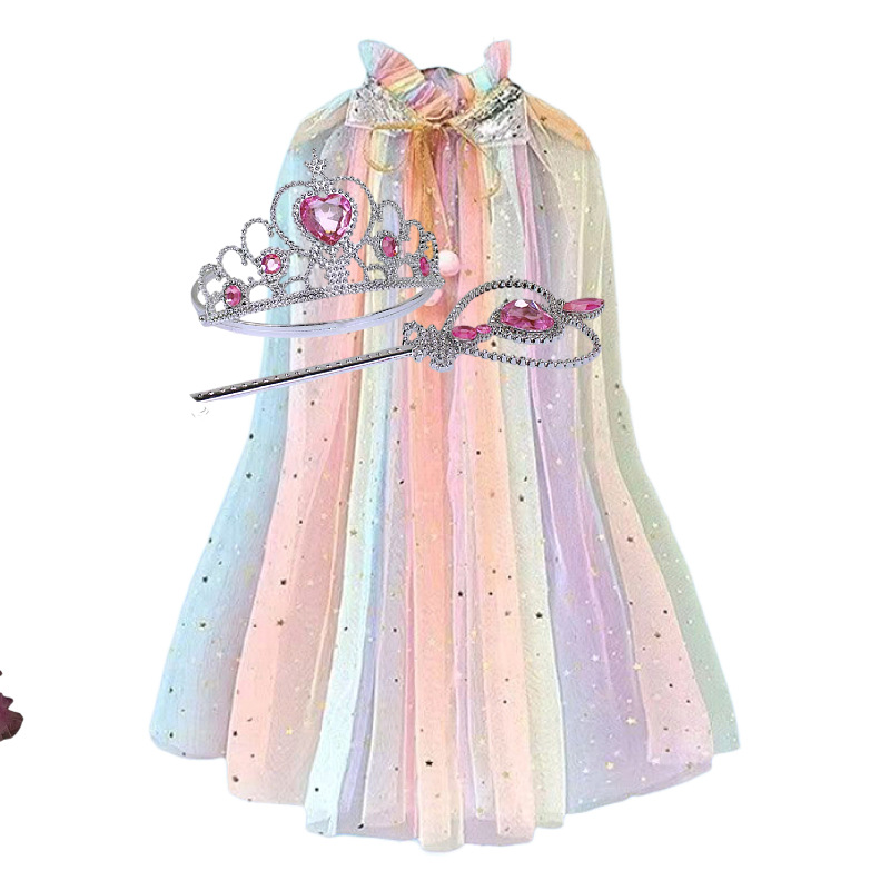Elsa Cloak Set Halloween Children's Day Performance Costumes Children's Toys New Year's Toys Gifts for Children