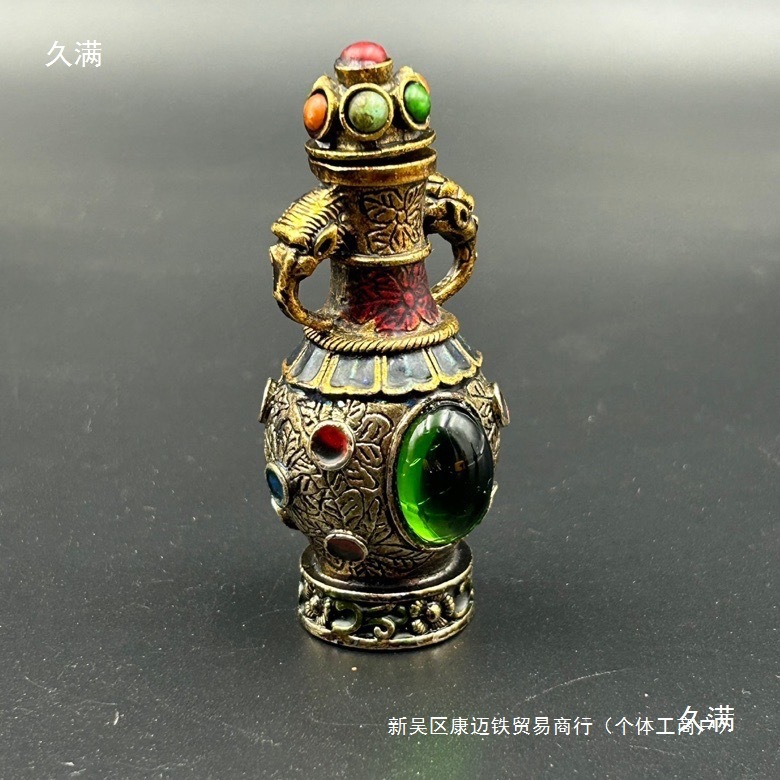 Snuff Bottle, Snuff Bottle Casting, Antique Handicrafts, Xizang-Style Living Room Decoration Ornaments, Default Items