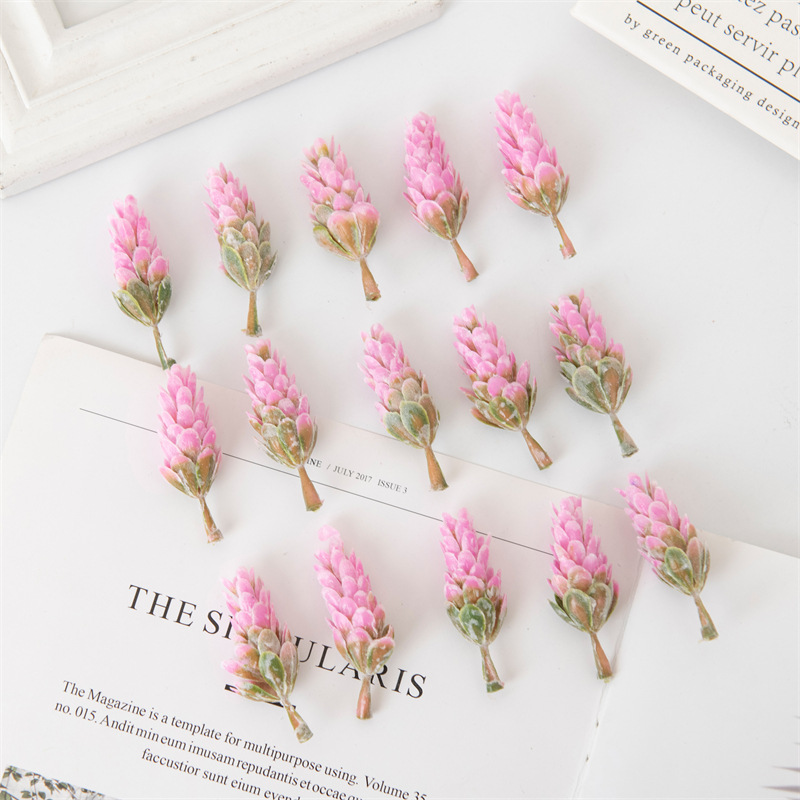 Foreign trade hot sale Christmas decoration succulent green plant pine cone plastic flowers and plants leaves Ferns shooting props