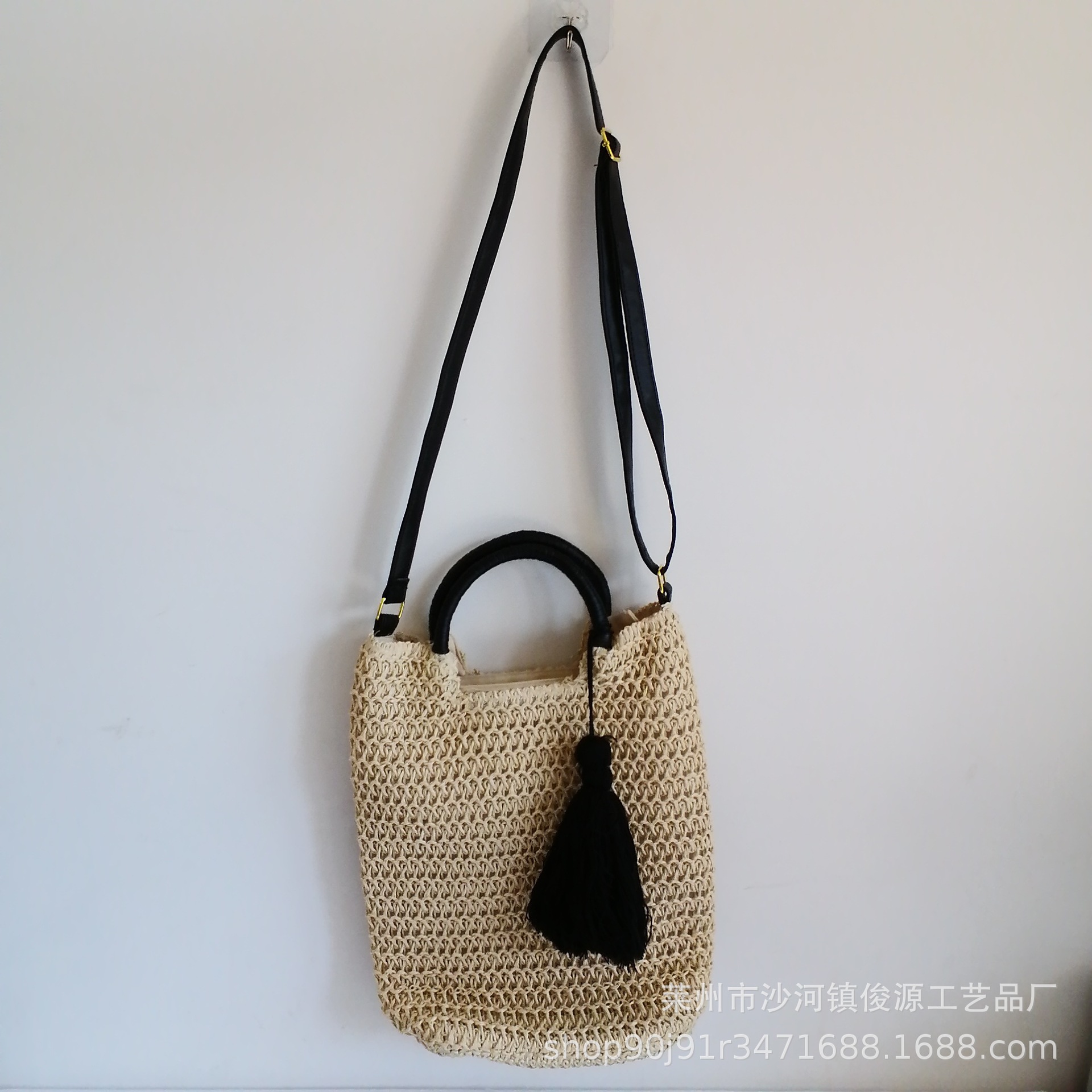 Новая вязаная сумка, большая сумка с бахромой, повседневная женская сумка через плечо