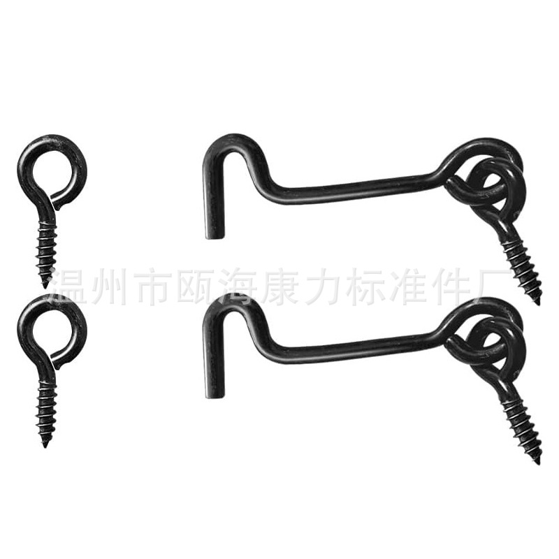 Window hook tie hook wind hook door and window hook barn door latch cabin hook eye lock door rotating window lock hook with installation screws
