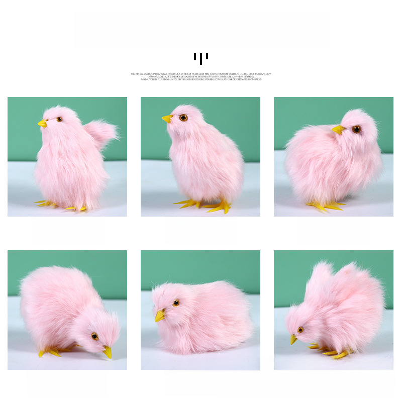Cross-Border Simulated Animal Chick Plush Toy Little Yellow Chicken Doll Doll Model Ornaments Children's Gifts Crafts