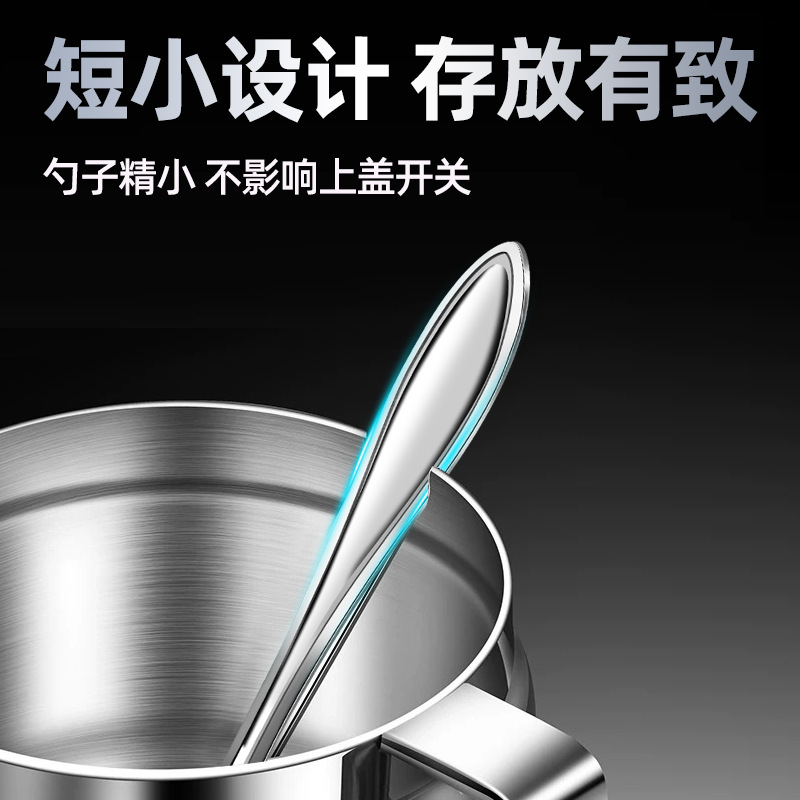 Stainless Steel Spoon Household small size Salt MSG Seasoning Spoon Dessert Spoon Round Head Mini Spoon Mixing Coffee Spoon