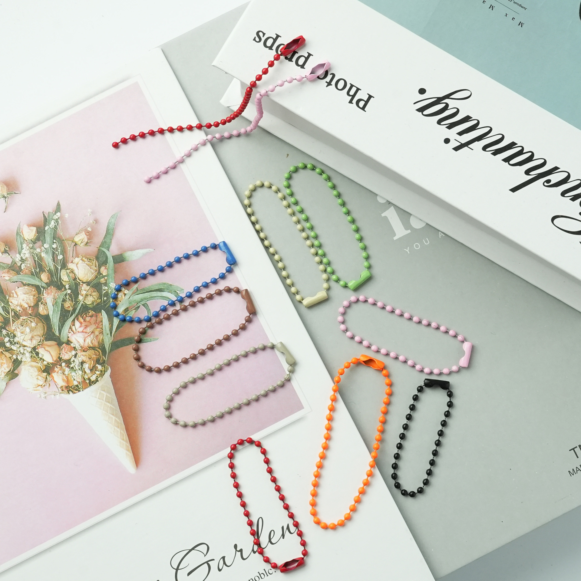 Заводская поставка цветных бусинок, волнистых цепочек, оптовая продажа DIY украшений