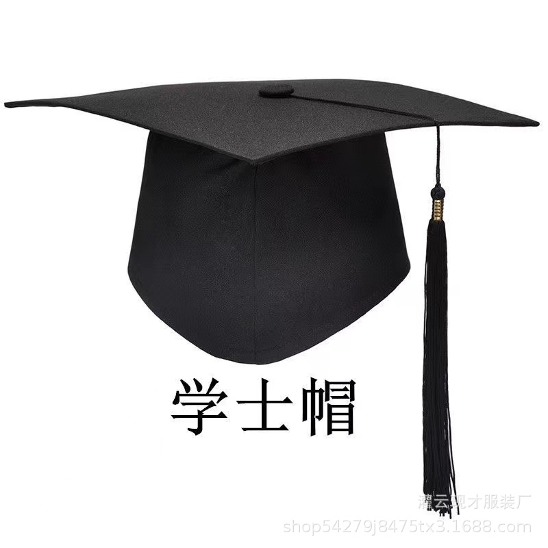 Manufacturer's Ready Stock Wholesale Printed School Badge High School Graduation Ceremony 18-Year-Old Adult Ceremony Hat College Student Bachelor's Hat