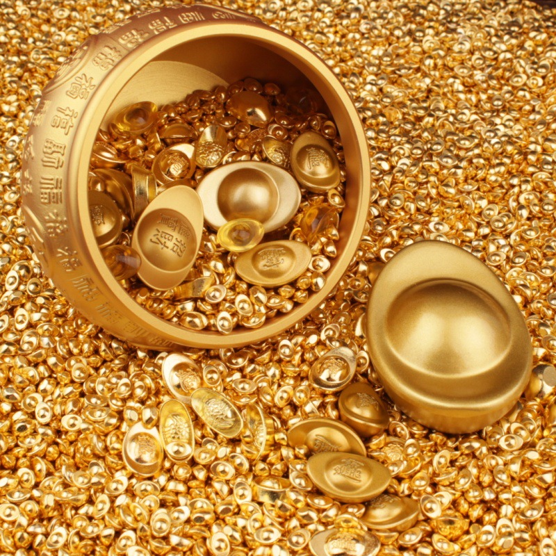 Gold Ingot Sand Gold Ingot Solid Ingot Ornaments to Attract Wealth Mini Small Ingot Crafts Cornucopia Treasure Photo Frame