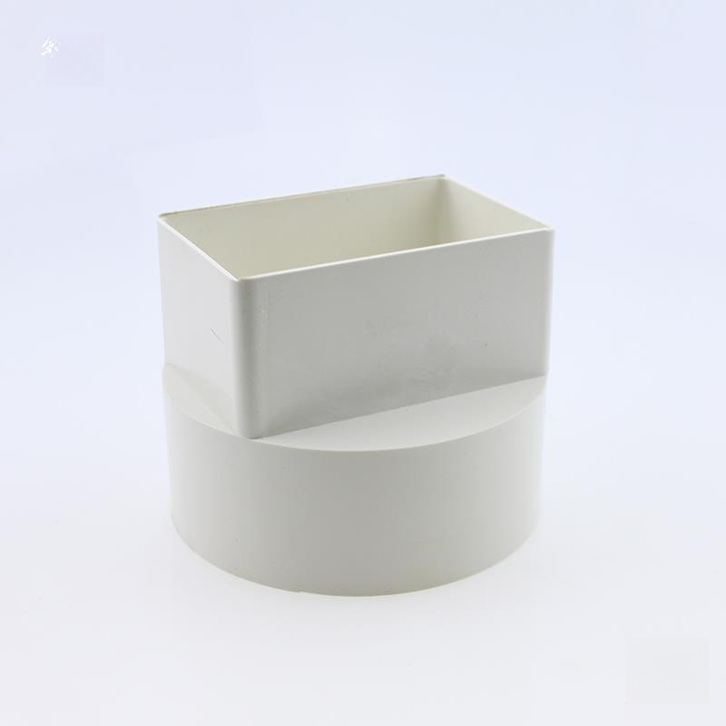 U-PVC square pipe directly connected to downwater rainwater drainage gutter sink fixed pipe square to round converter