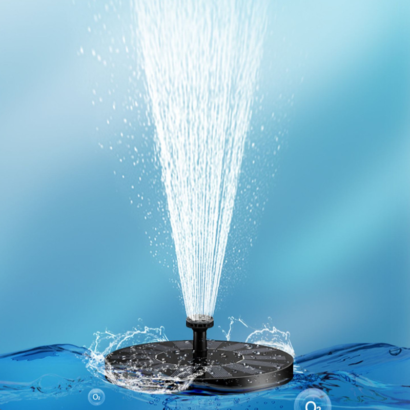 Outdoor Solar Fountain with Spray Lights, Bird Bath, Garden Landscape, Swimming Pool, Floating Water Feature