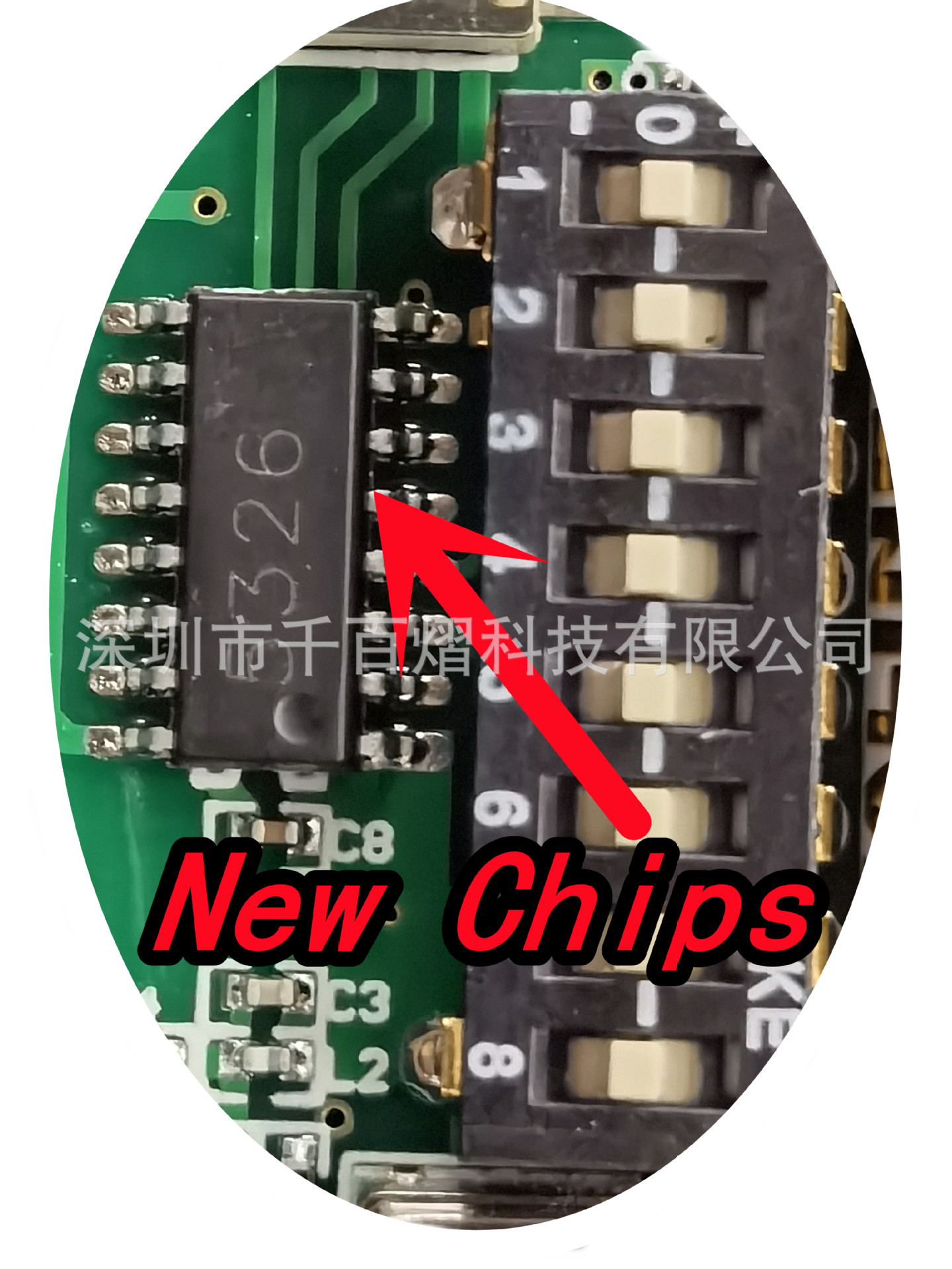 330Mhz dial copy remote control Malaysia imported SMC5326 IC dial remote control