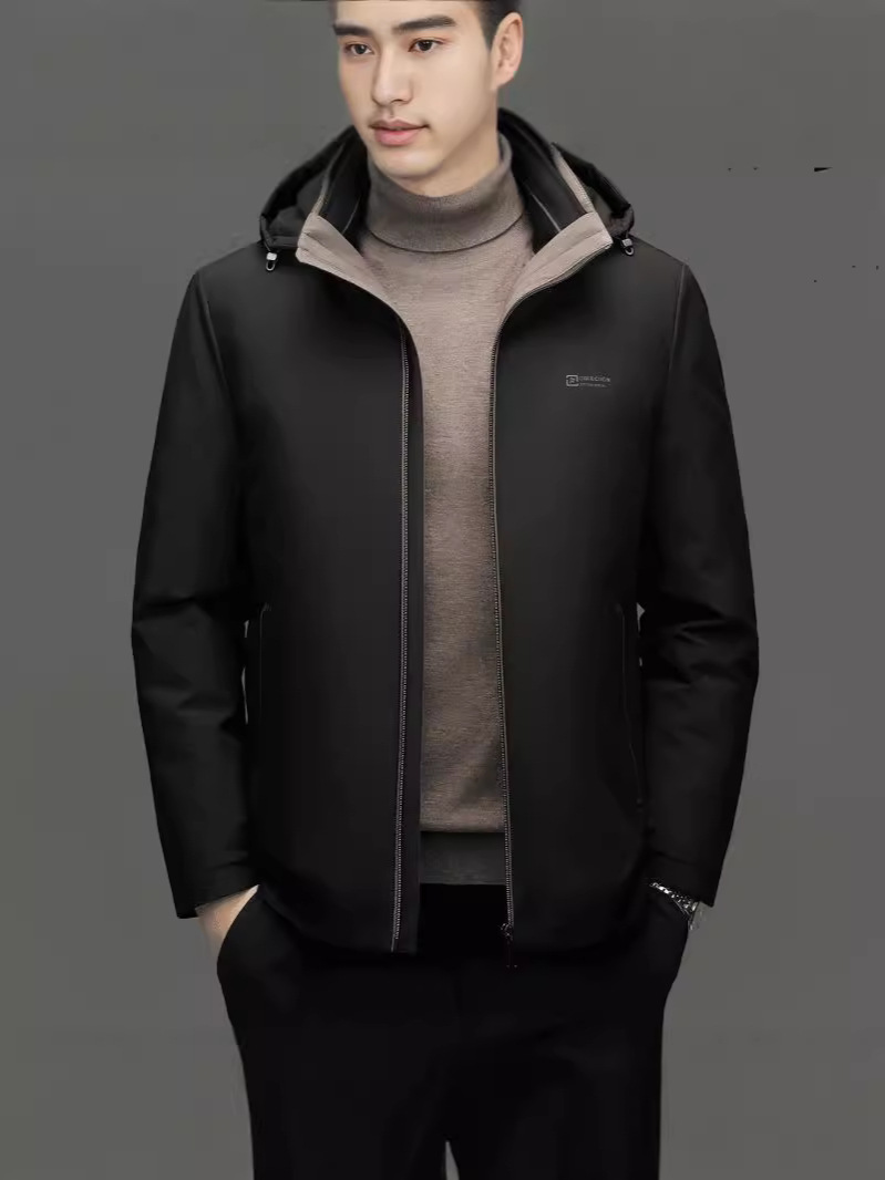 2024 Shake Voice "One Clothes and Five Wearing" Milk Silk Wool Down Double Warm Hat Detachable Down Jacket 8668