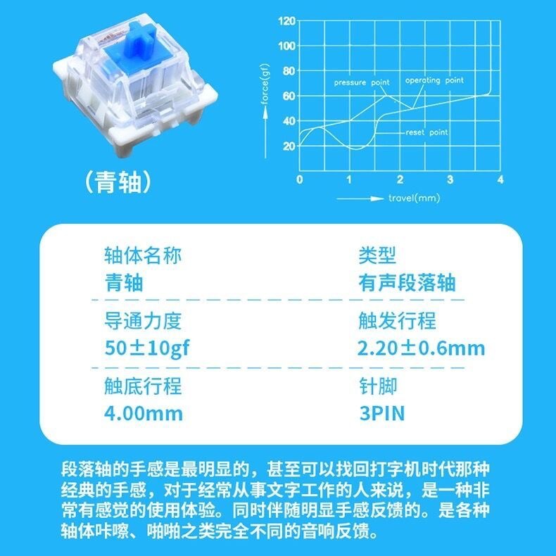 ITLY customized mechanical keyboard cross shaft body yellow shaft green shaft black shaft tea shaft red shaft hot plug replacement shaft welding