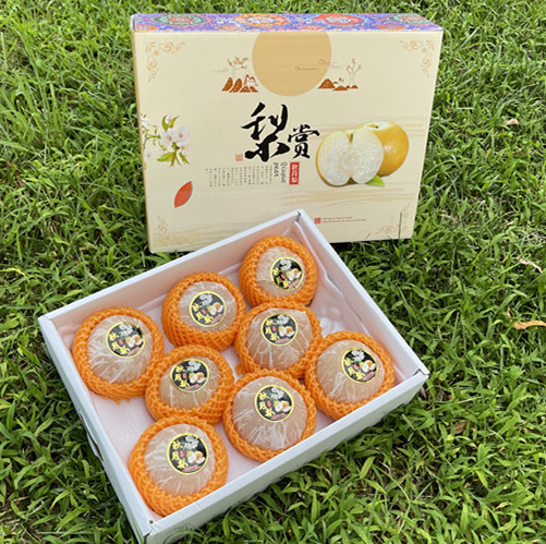 Подарочная коробка настоящих груш Laiyang Qiuyue, 3.5кг, 6-9 фруктов более 350г, сезонные фрукты