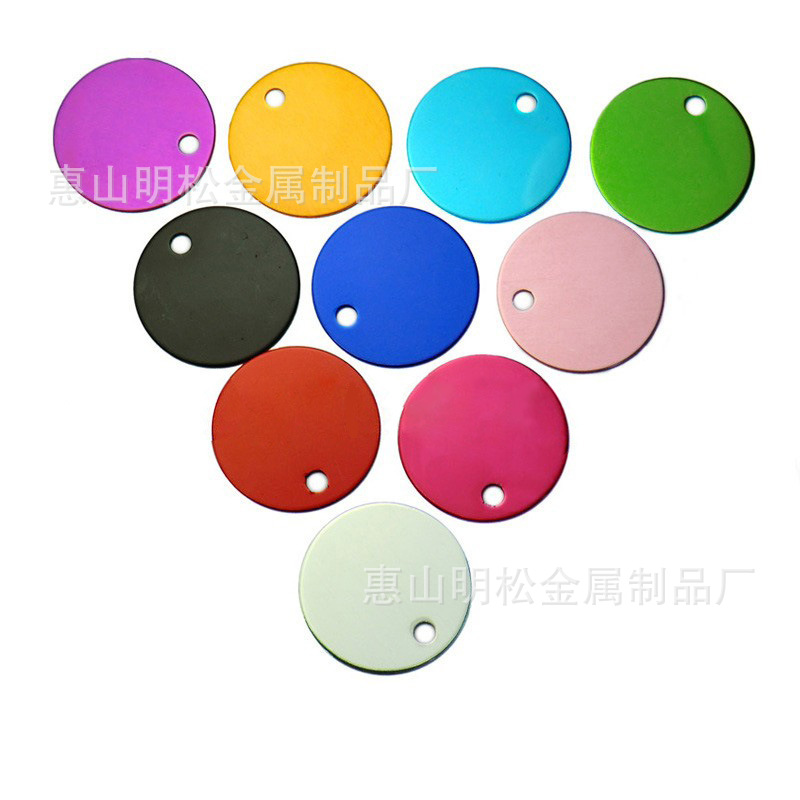 25мм круглый медальон для собак, товары для домашних животных, декоративный кулон для ошейника, лазерный ключевой кулон