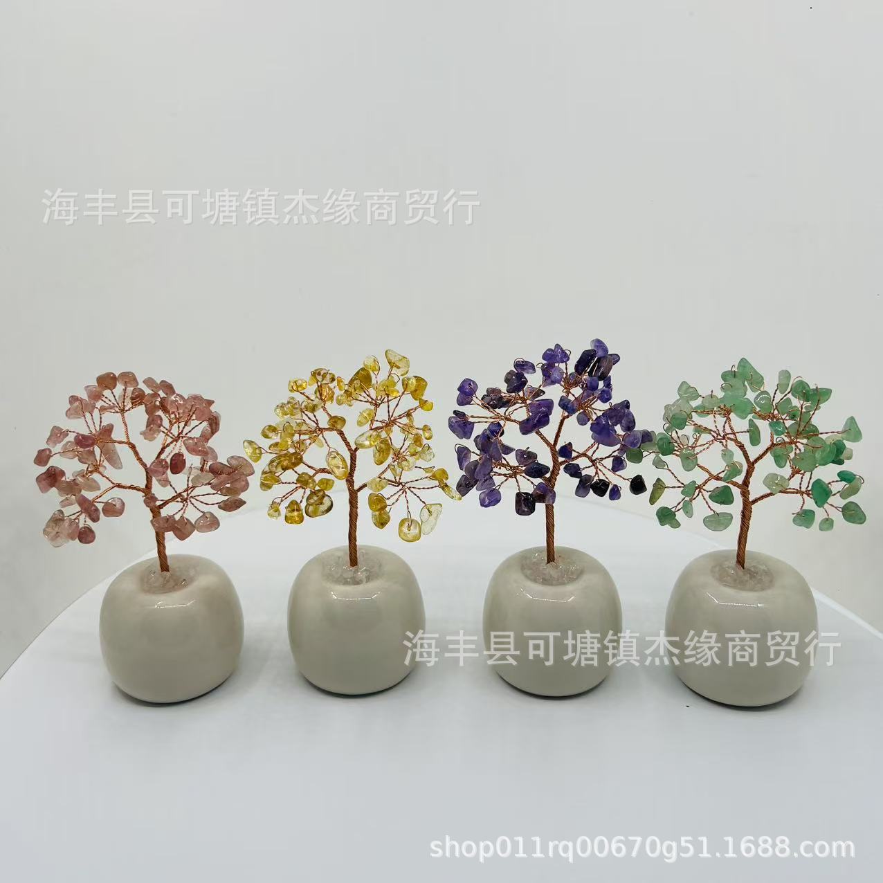 Кристаллические деревья, украшения, офисные настольные деревья, домашний декор, подарок на новоселье, аметистовое дерево