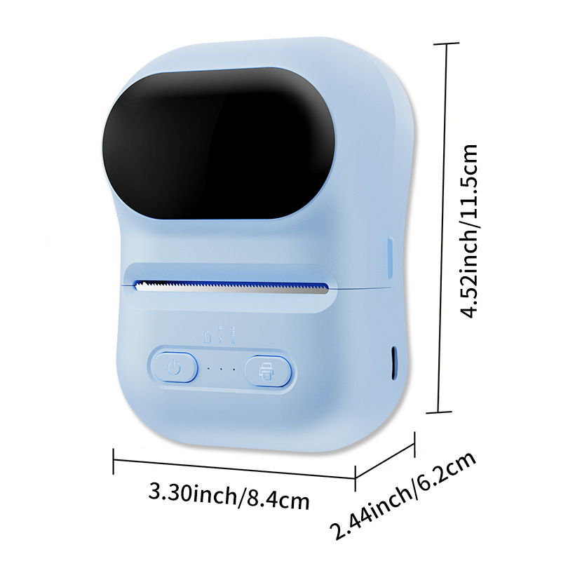 Cross-Border Mini Label Printer, Small, Cheap, Portable, Inkless, Thermal, for Studying, Photos, Bluetooth Printing