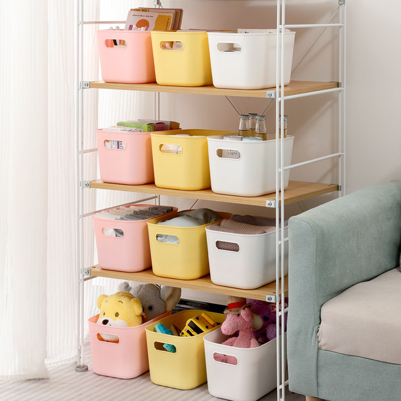 [Factory in stock] No.4 Storage Box Student Dormitory Dormitory Storage Snack Toy Storage Box Shelf Basket
