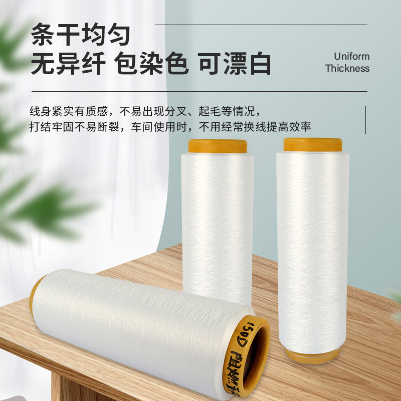 Manufacturer Supplies Spot Polyester Filament Flame Retardant Low Elastic Network Filament 150D48F Knitted Woven Ribbon Universal