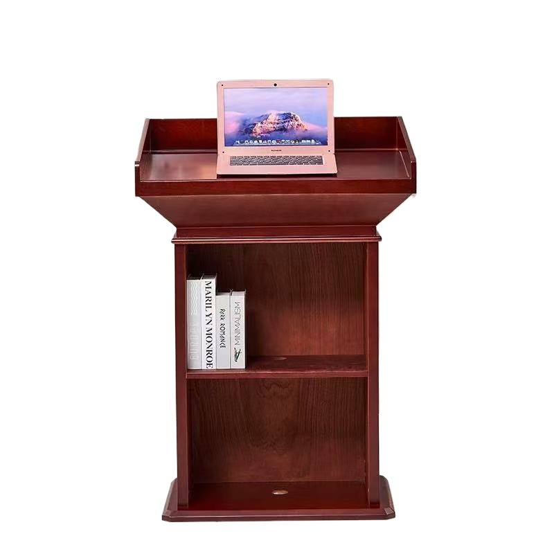 Speech Podium, Welcome Desk, Reception Desk, Solid Wood Host Desk, Church Speech Table, Conference Room Oath Desk
