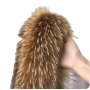 Winter Faux Raccoon Fur Collar, Fashionable Cold-Proof and Windproof Leather Jacket, Fur Collar and Cuff Clothing Accessories